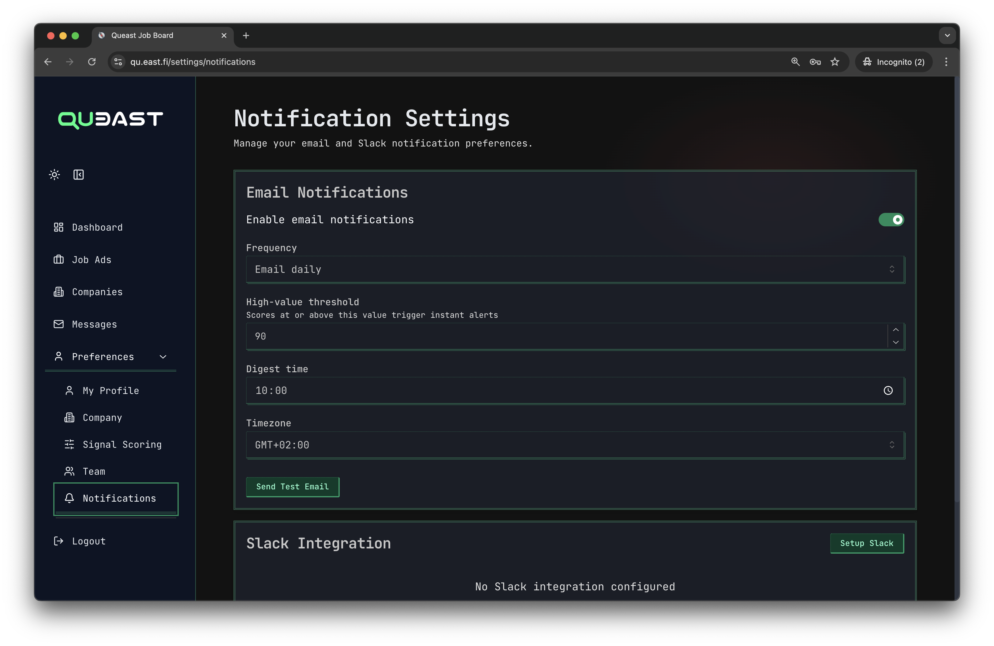 Deliver to where you work screenshot